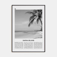 Saona Island Travel B&W Poster