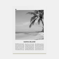 Saona Island Travel B&W Poster