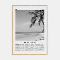 Saona Island Travel B&W Poster