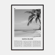 Saona Island Travel B&W Poster