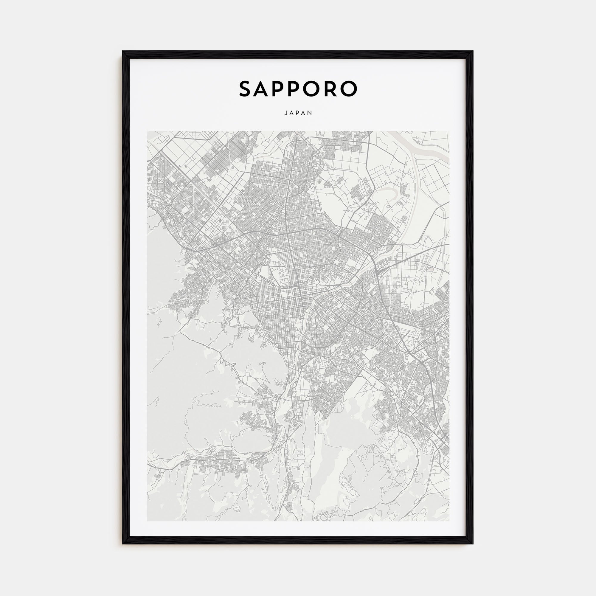 Sapporo Map Portrait Poster