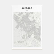 Sapporo Map Portrait Poster