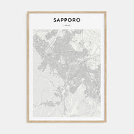 Sapporo Map Portrait Poster