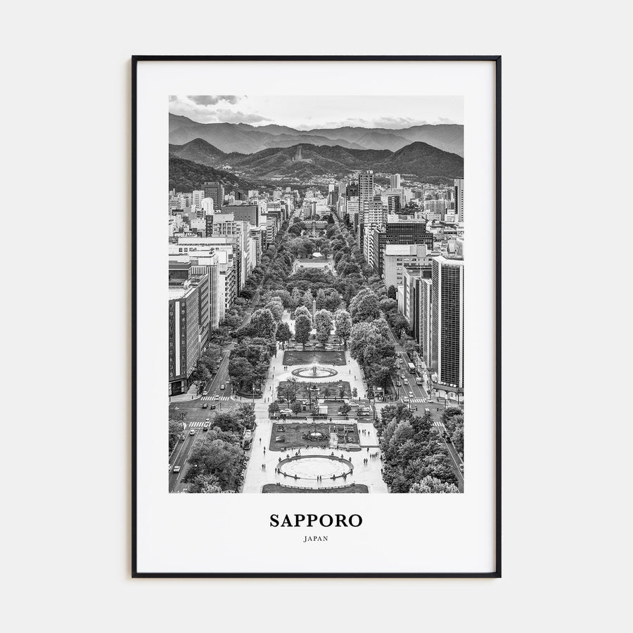 Sapporo Portrait B&W Poster