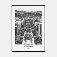 Sapporo Portrait B&W Poster