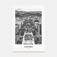 Sapporo Portrait B&W Poster