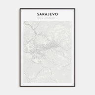 Sarajevo Map Portrait Poster