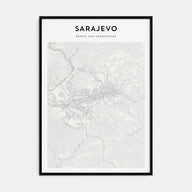 Sarajevo Map Portrait Poster