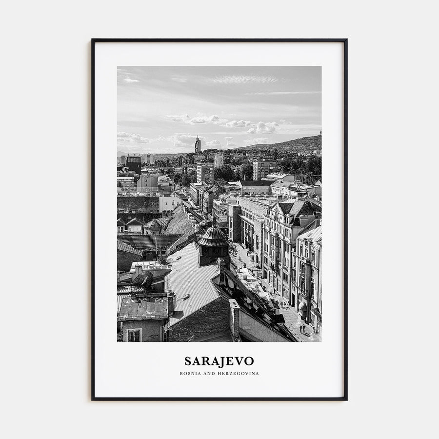 Sarajevo Portrait B&W Poster