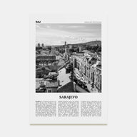 Sarajevo Travel B&W Poster