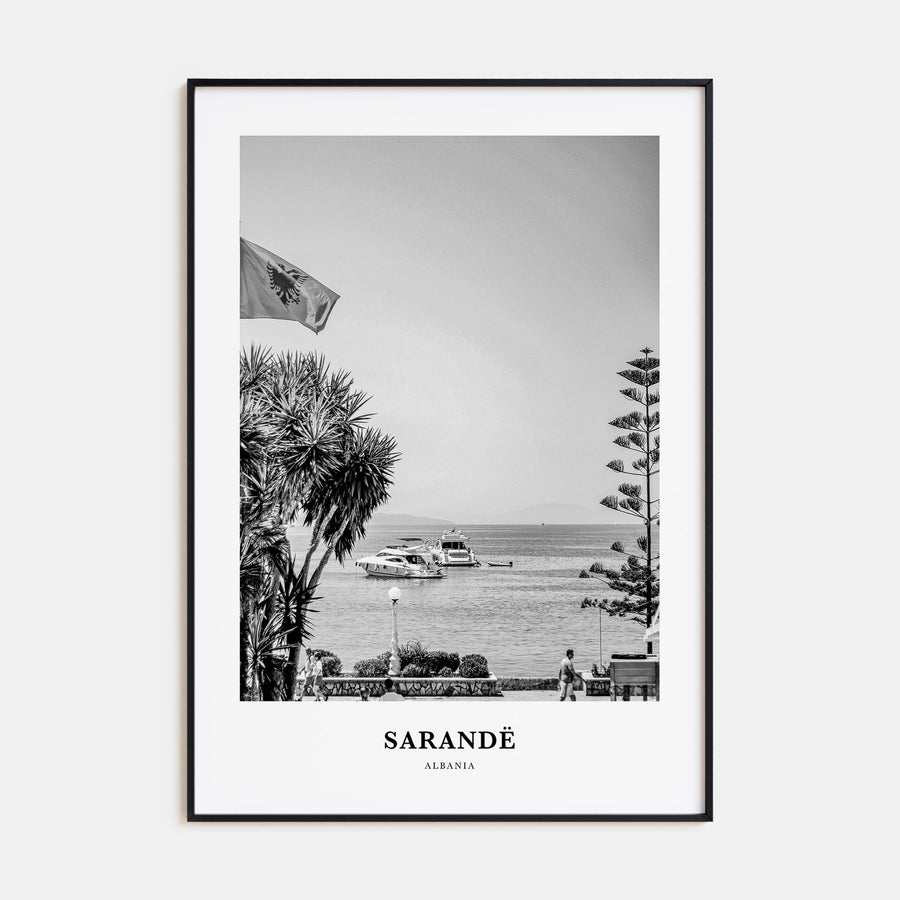 Sarandë Portrait B&W Poster