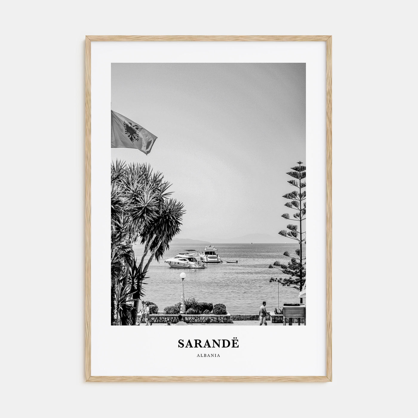 Sarandë Portrait B&W Poster
