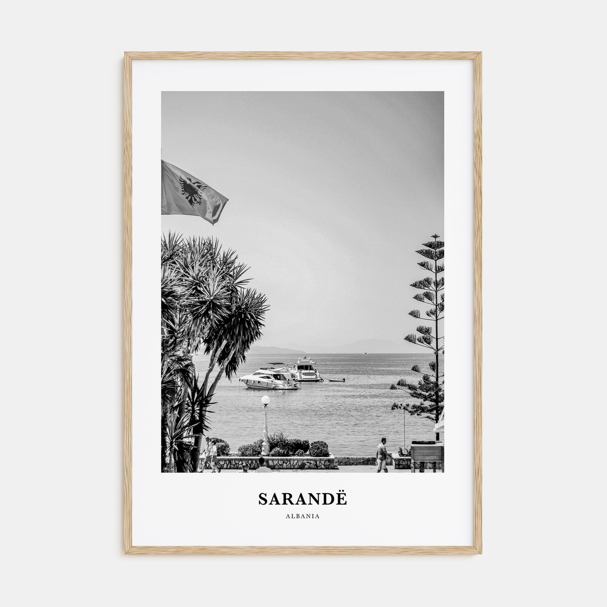 Sarandë Portrait B&W Poster