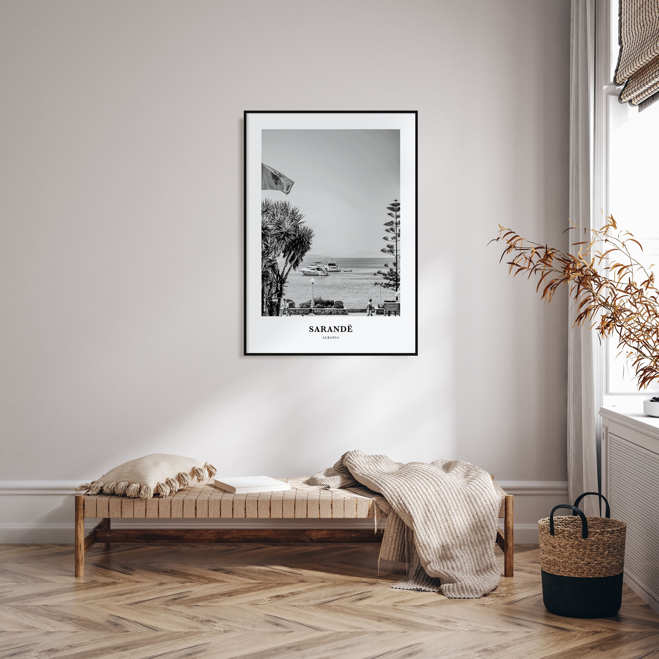 Sarandë Portrait B&W Poster