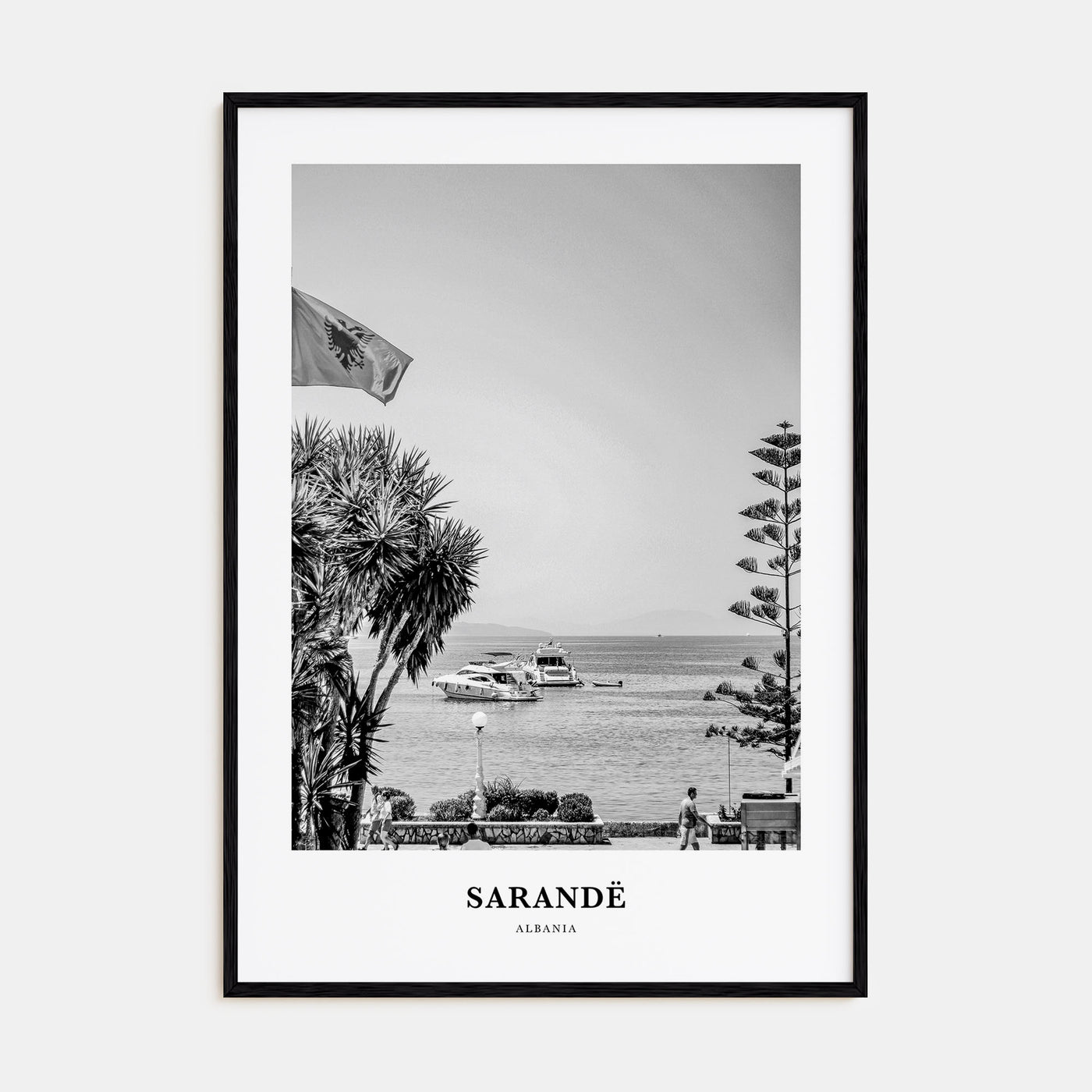 Sarandë Portrait B&W Poster