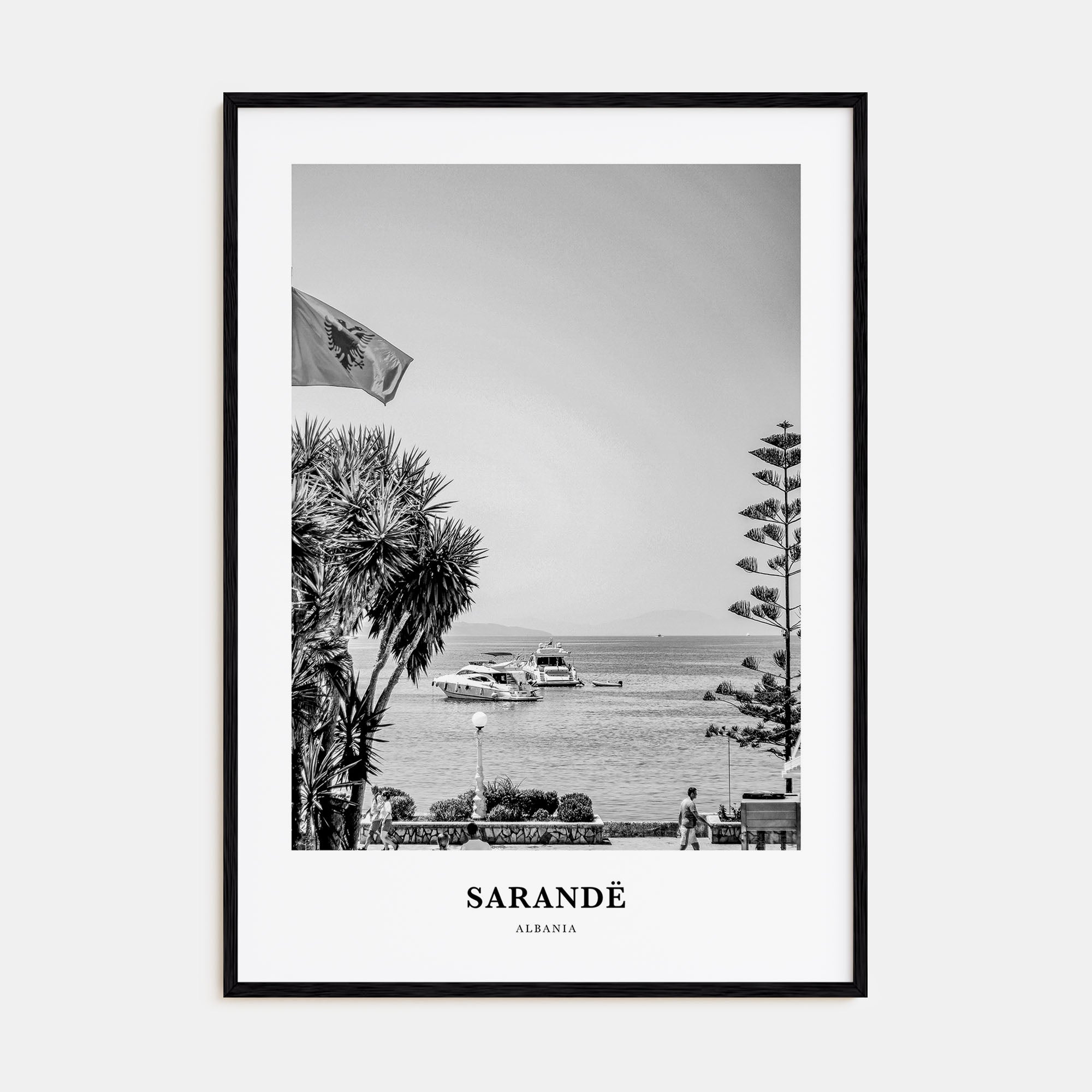 Sarandë Portrait B&W Poster