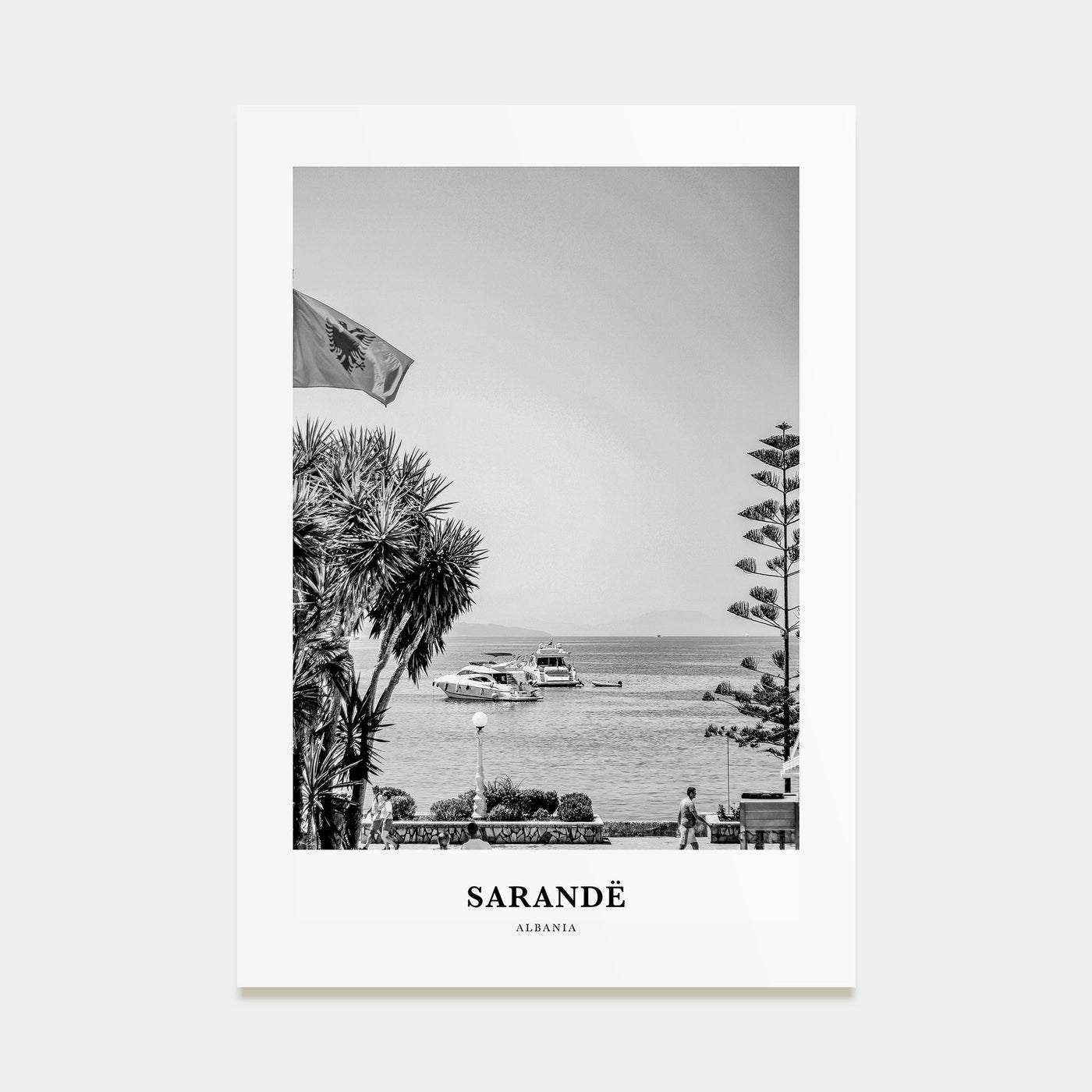 Sarandë Portrait B&W Poster