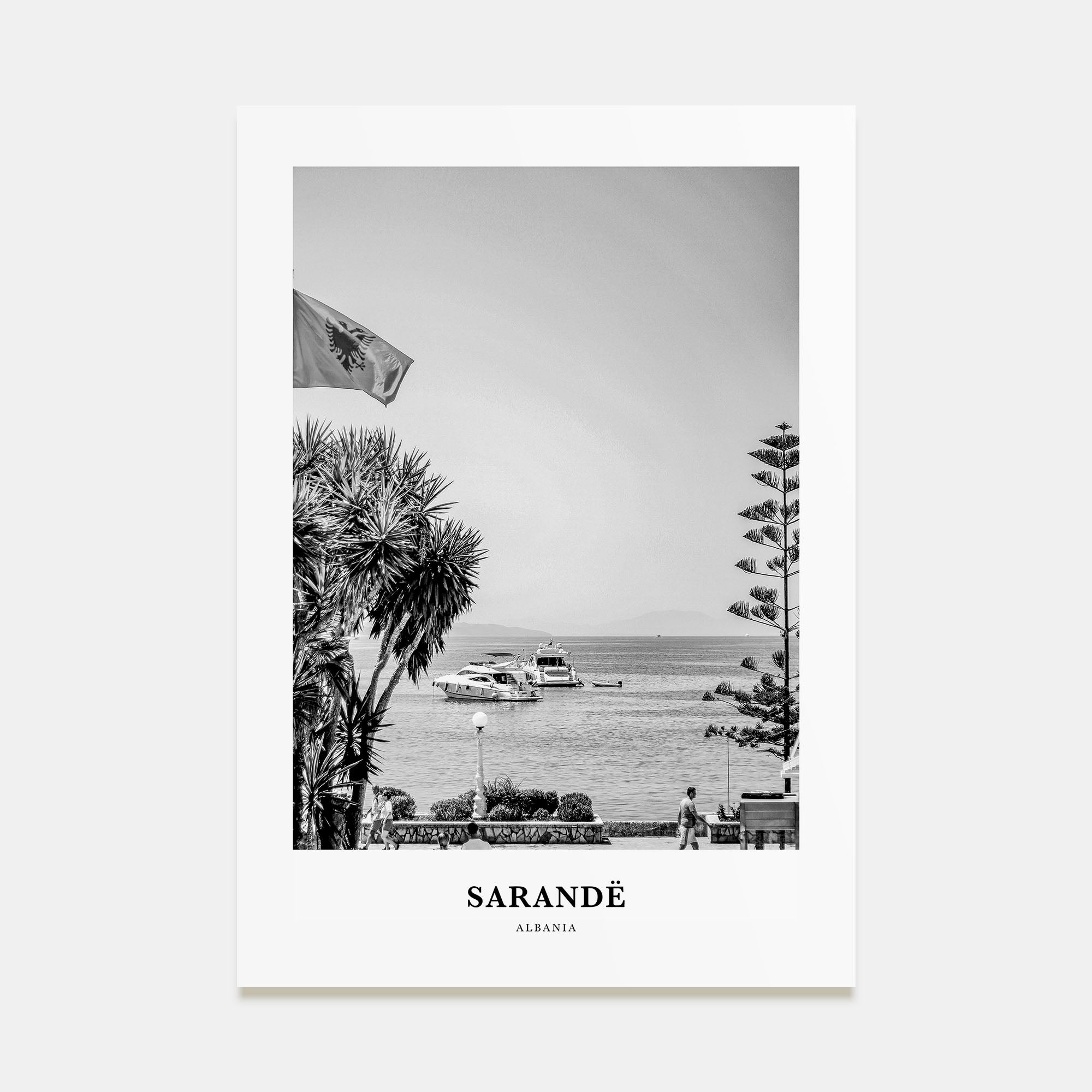 Sarandë Portrait B&W Poster