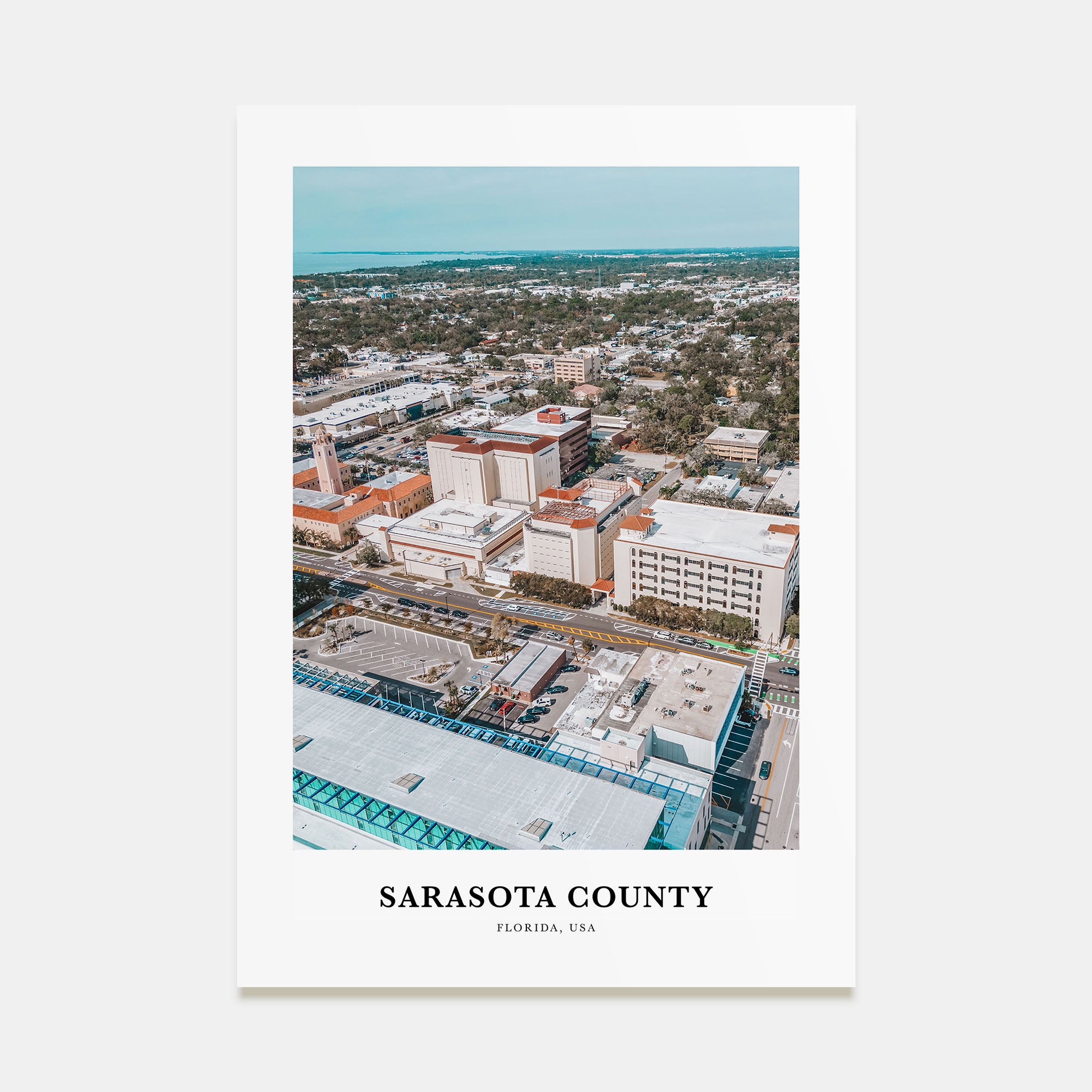 Sarasota County Portrait Color Poster