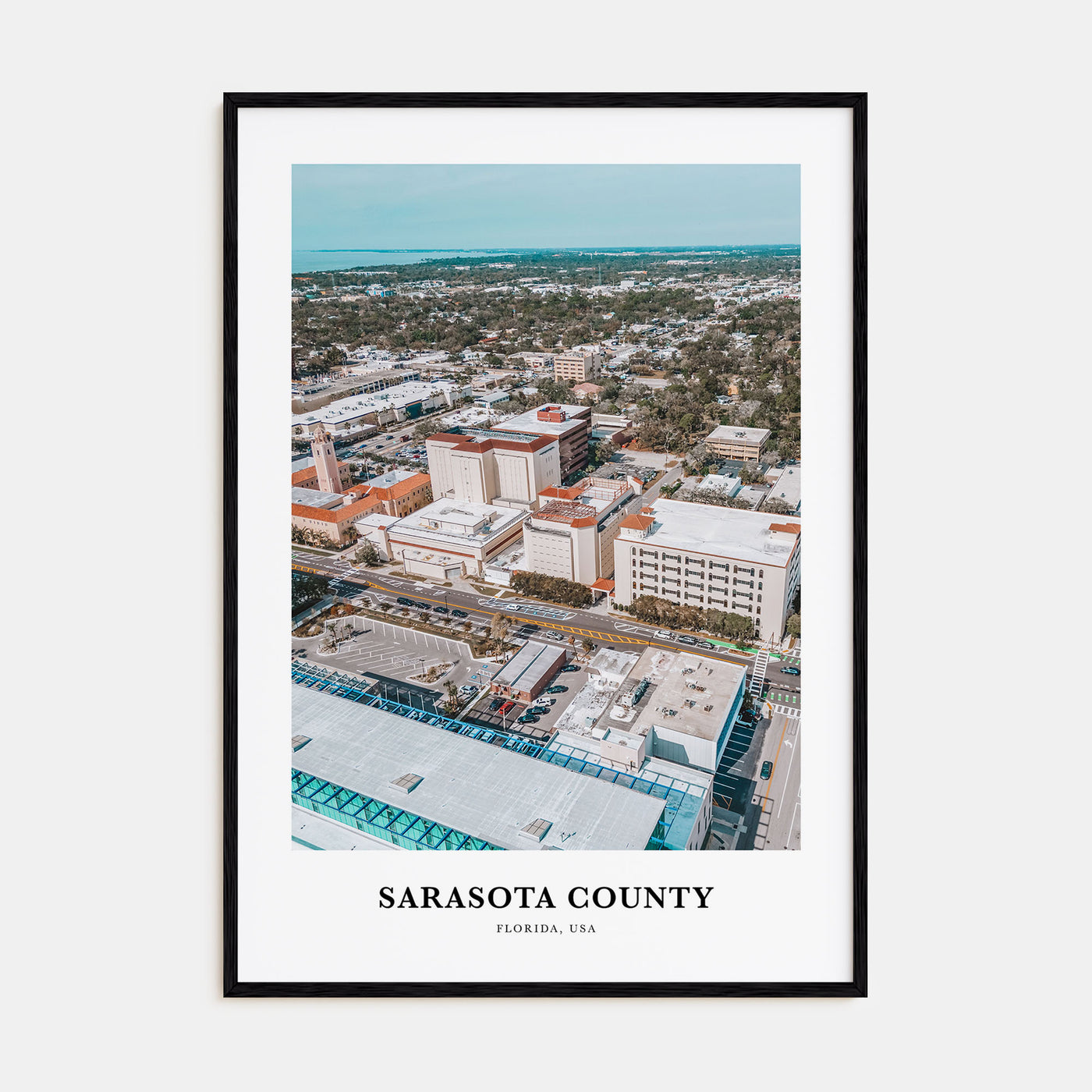 Sarasota County Portrait Color Poster