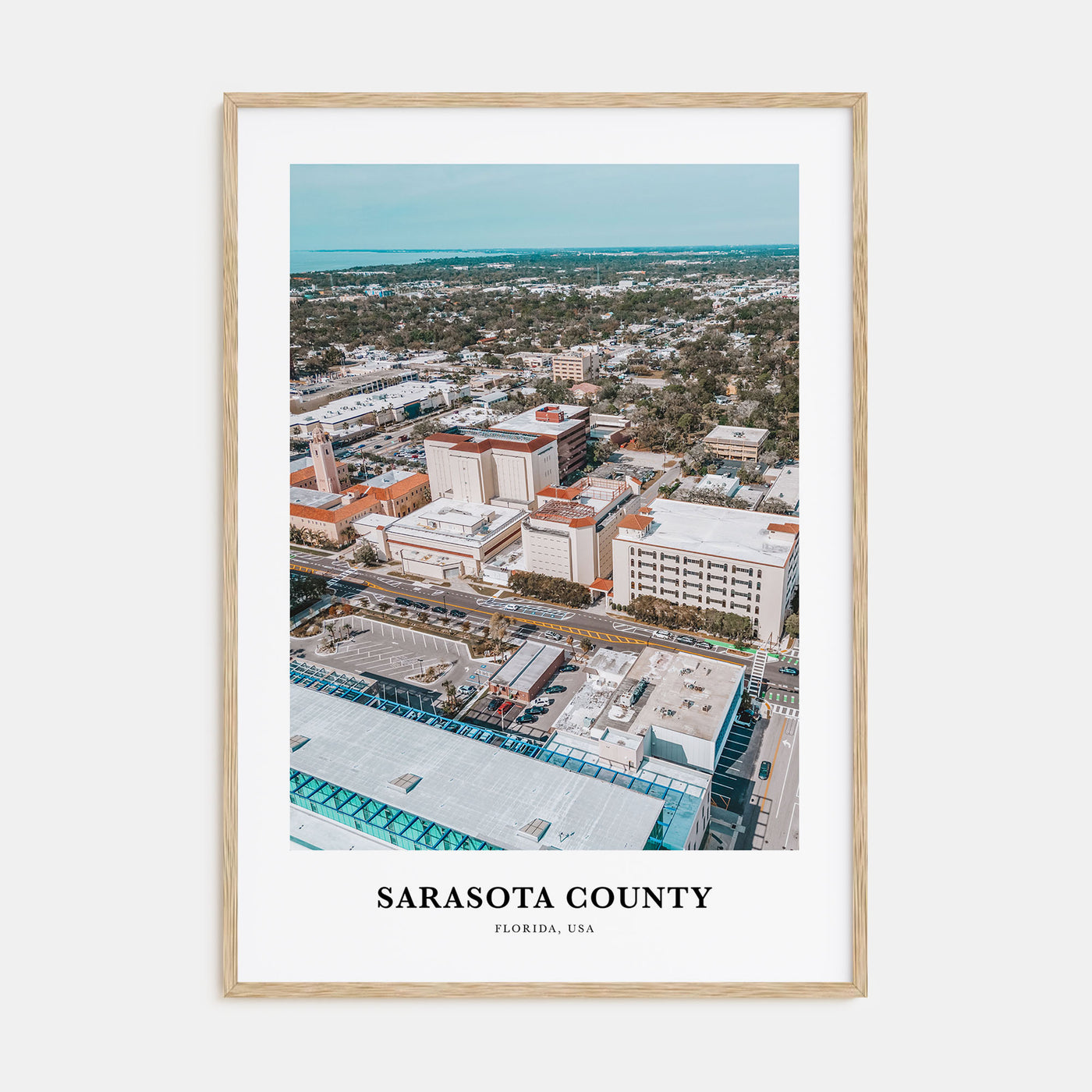 Sarasota County Portrait Color Poster
