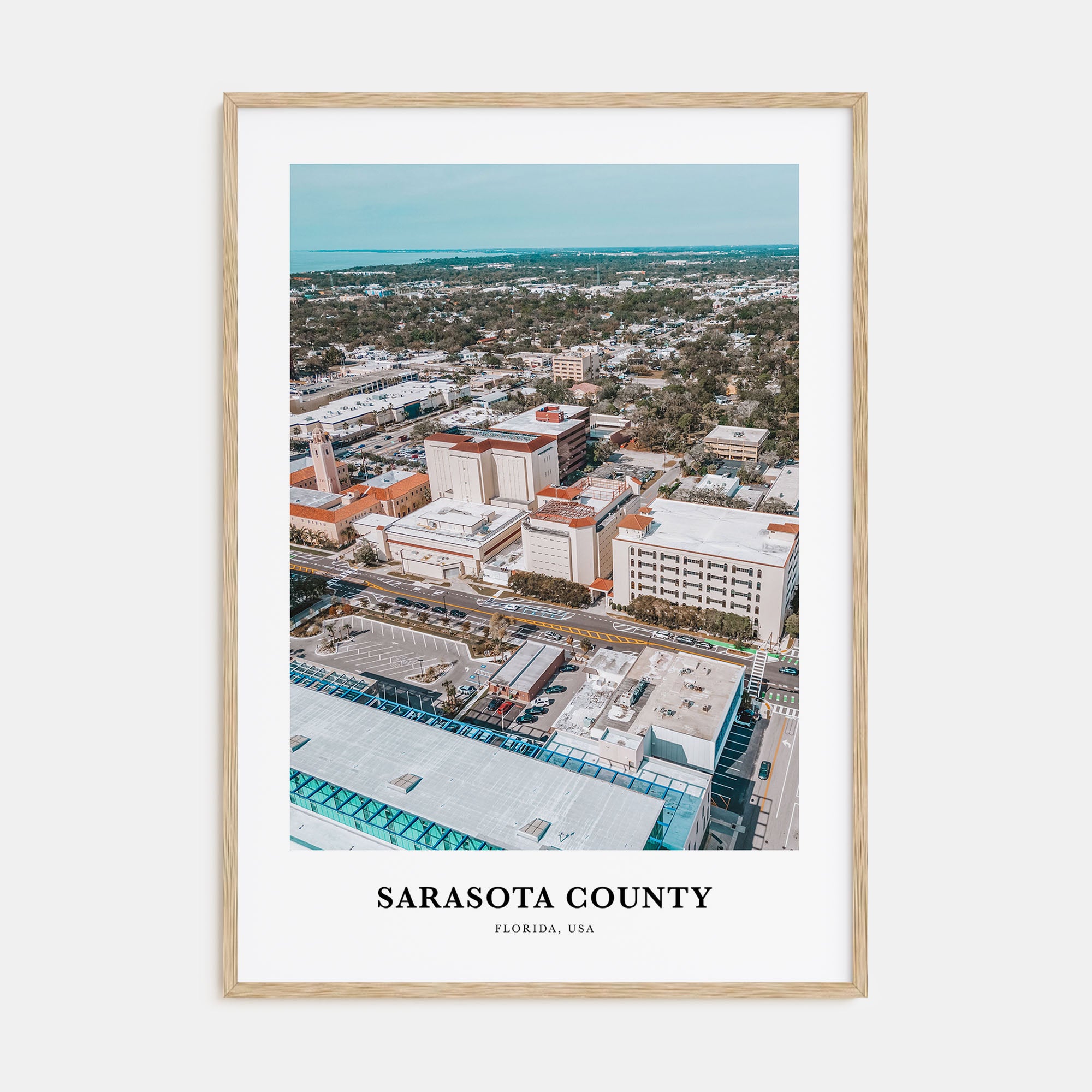 Sarasota County Portrait Color Poster