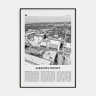 Sarasota County Travel B&W Poster