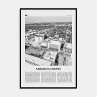 Sarasota County Travel B&W Poster