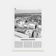 Sarasota County Travel B&W Poster