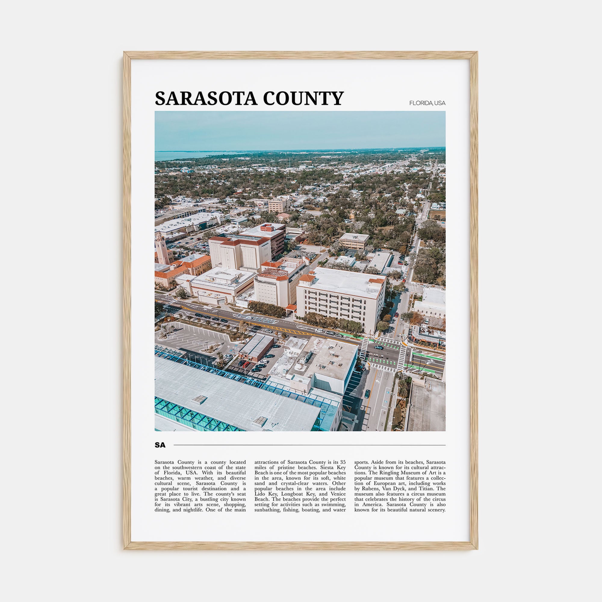 Sarasota County Travel Color Poster