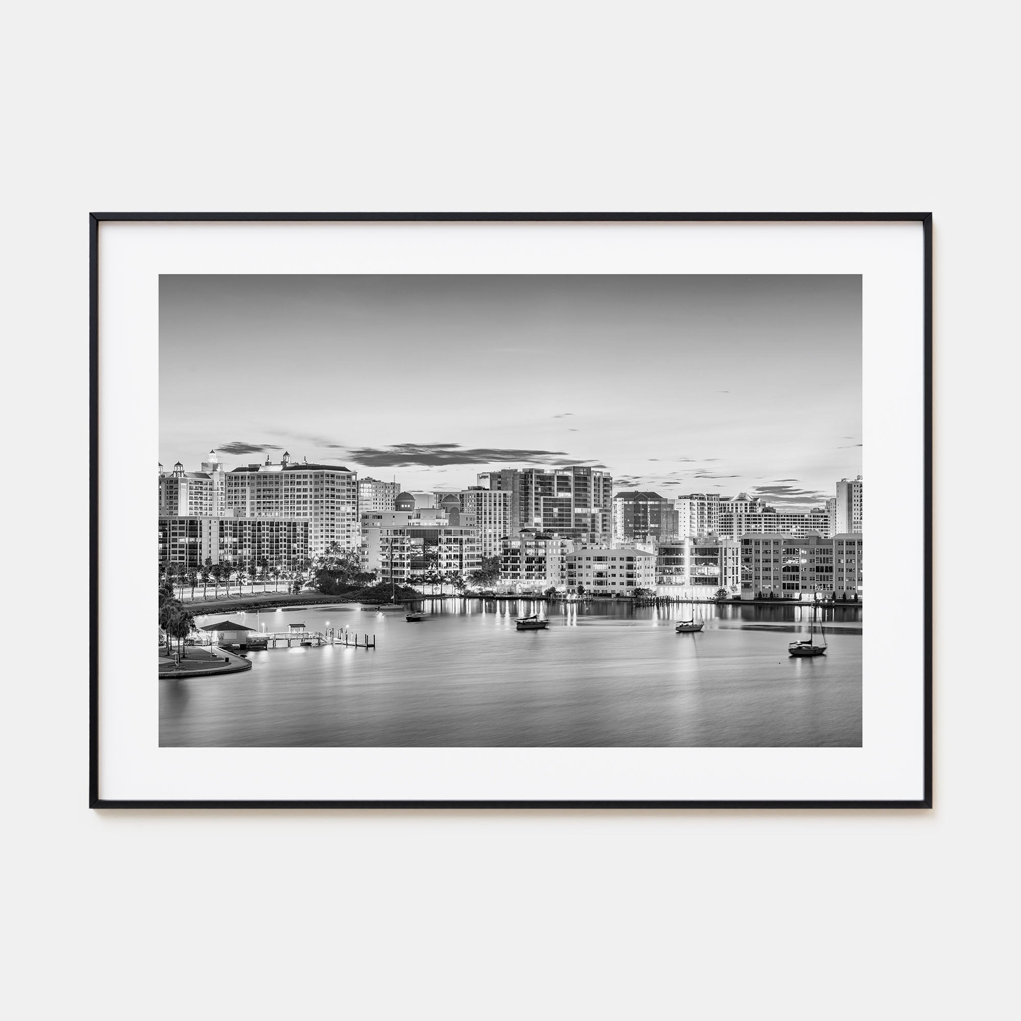 Sarasota Landscape B&W Poster