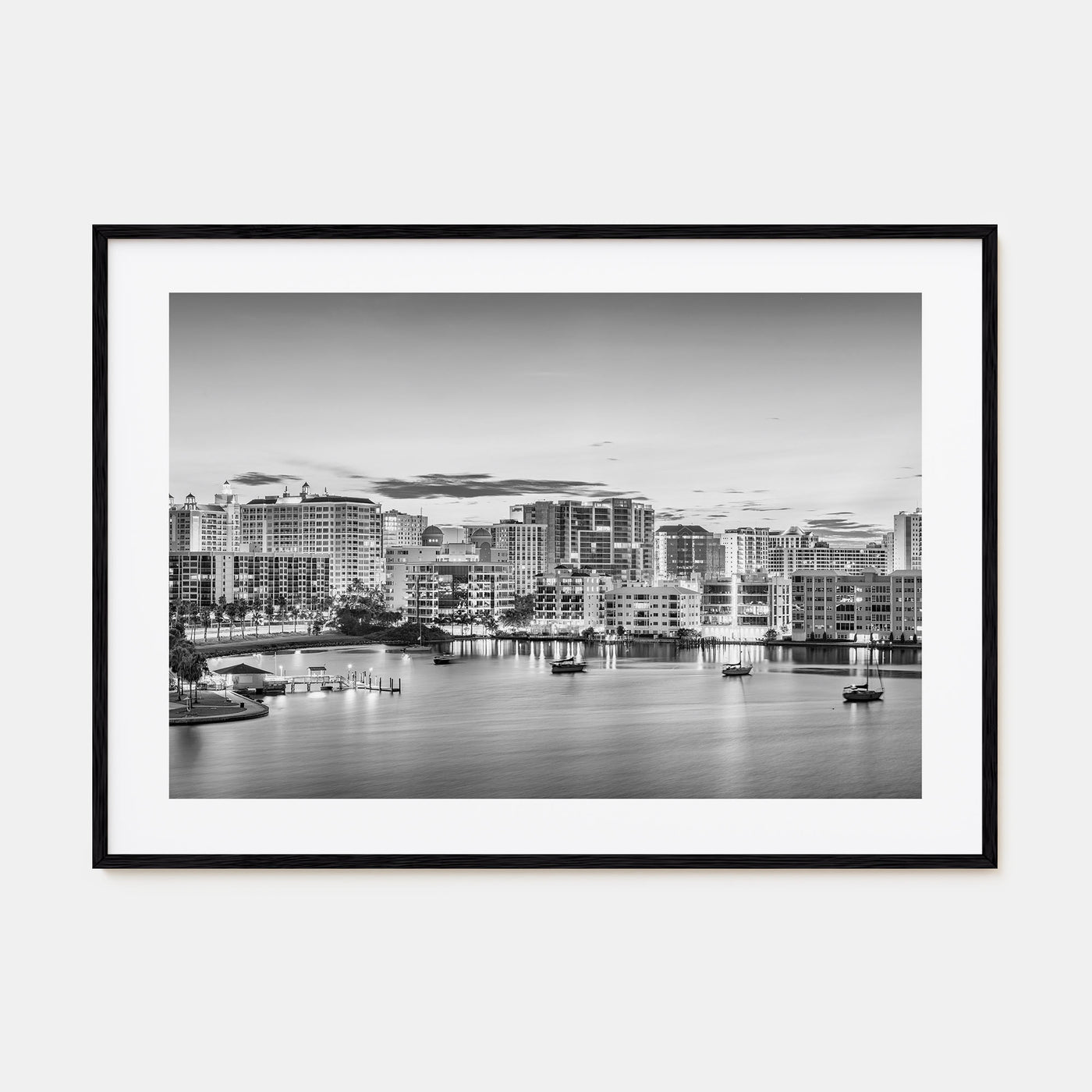 Sarasota Landscape B&W Poster