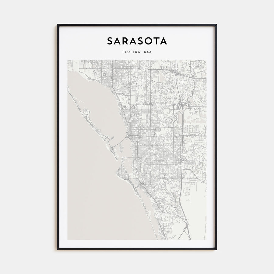 Sarasota Map Portrait Poster