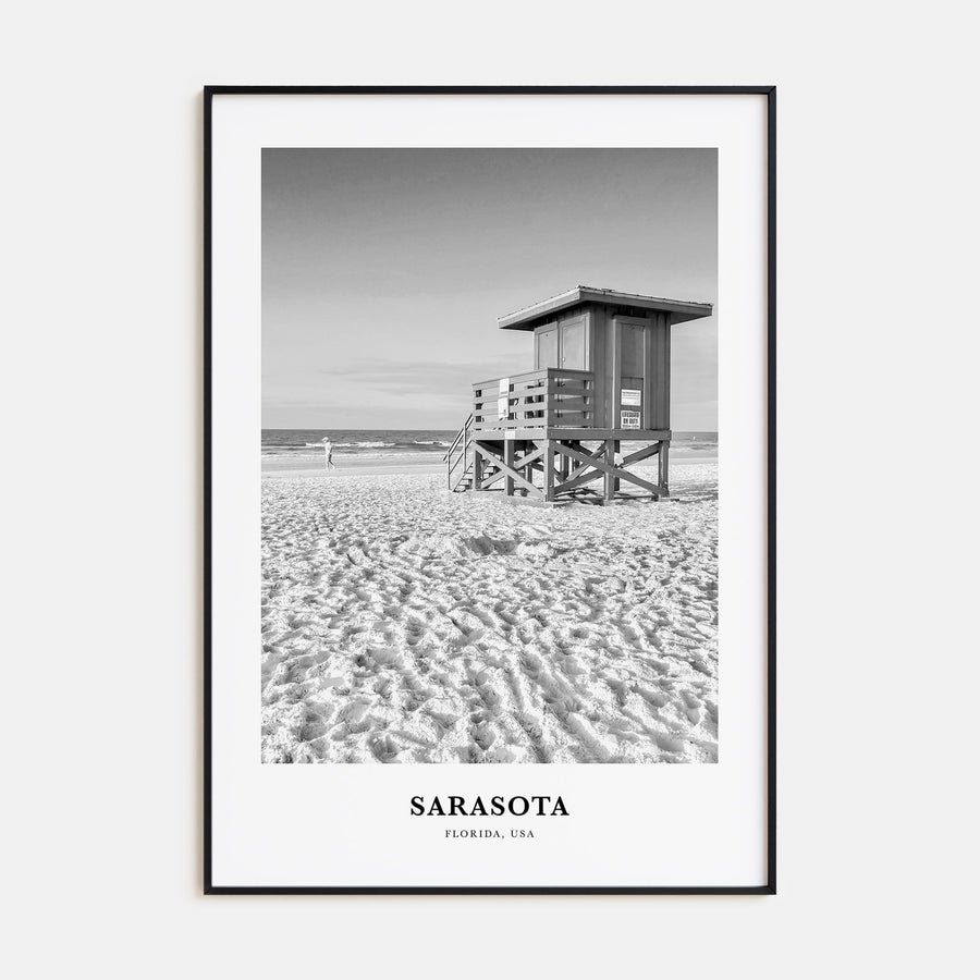 Sarasota Portrait B&W No 1 Poster