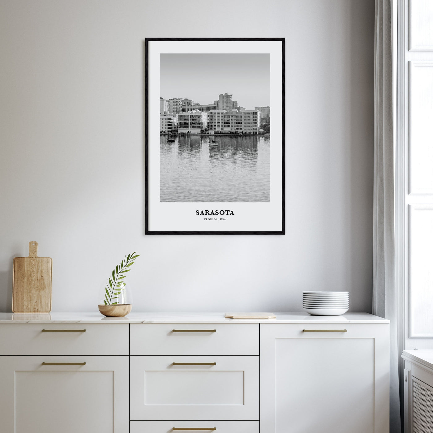 Sarasota Portrait B&W No 2 Poster