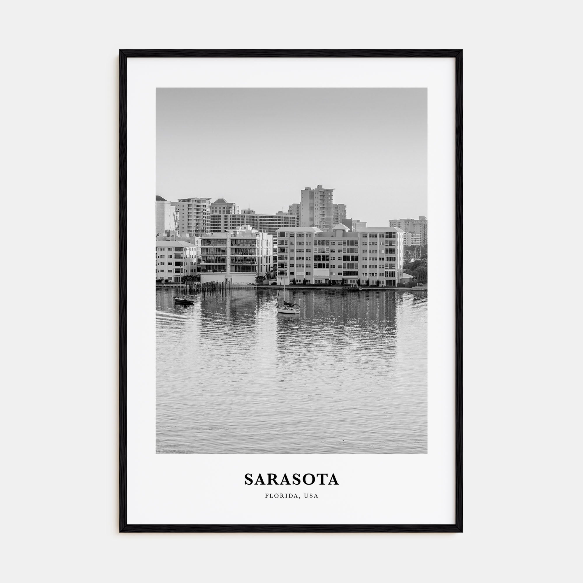 Sarasota Portrait B&W No 2 Poster