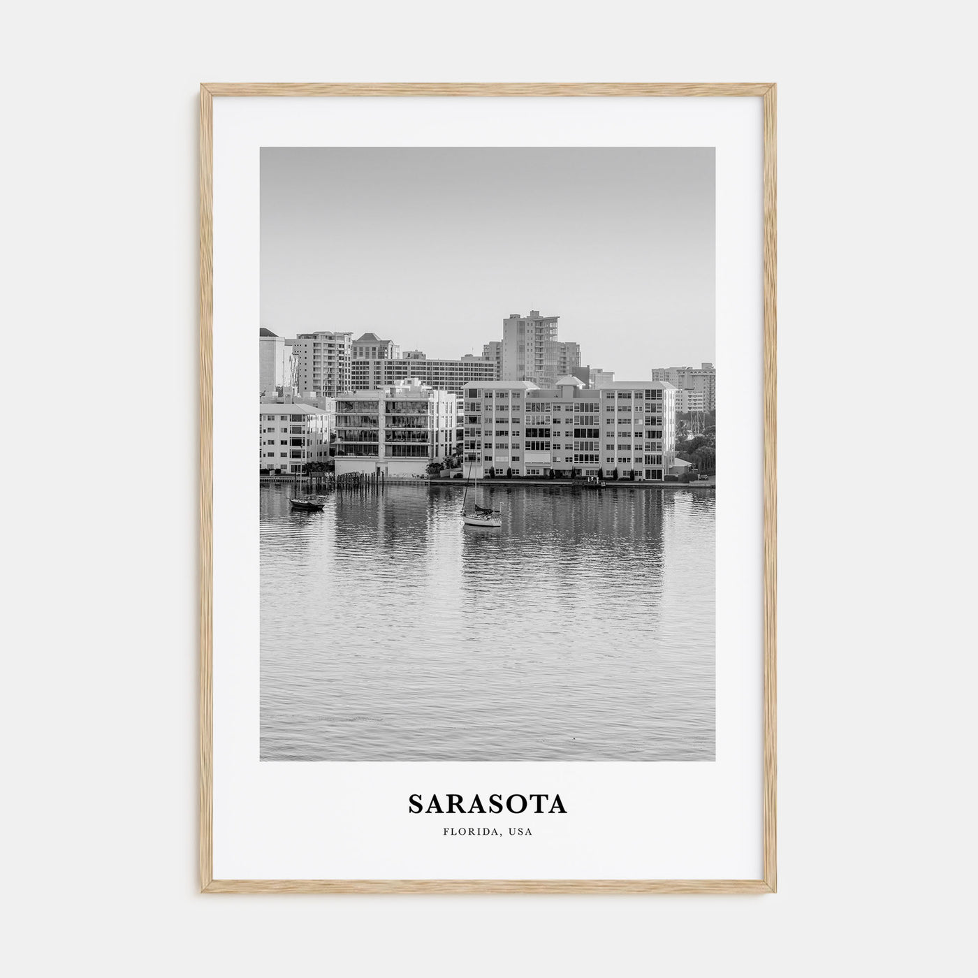 Sarasota Portrait B&W No 2 Poster
