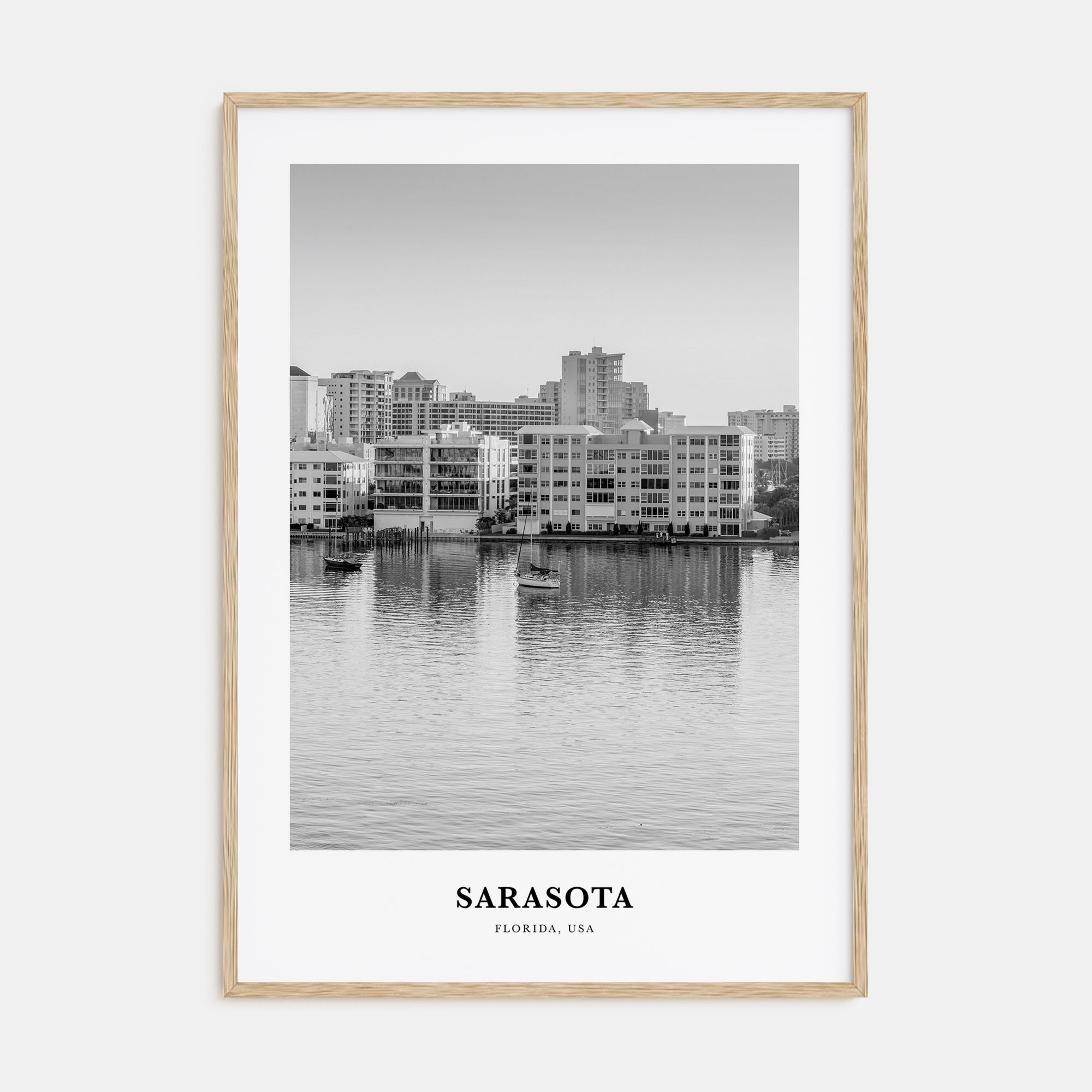 Sarasota Portrait B&W No 2 Poster