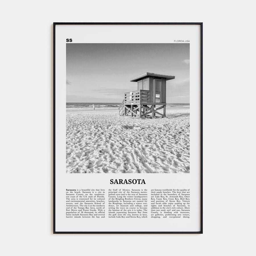 Sarasota Travel B&W No 1 Poster