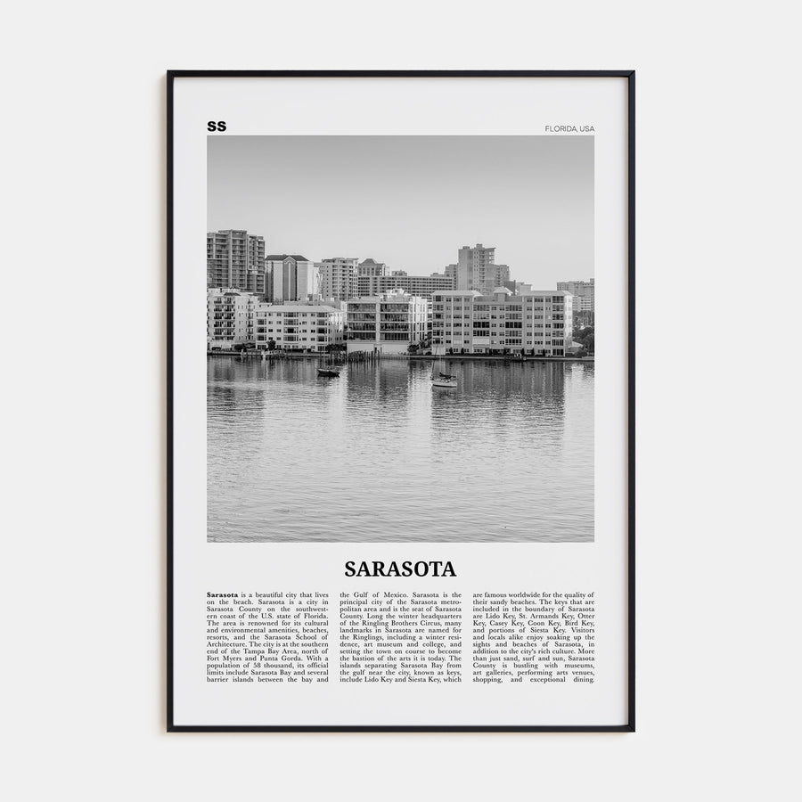 Sarasota Travel B&W No 2 Poster