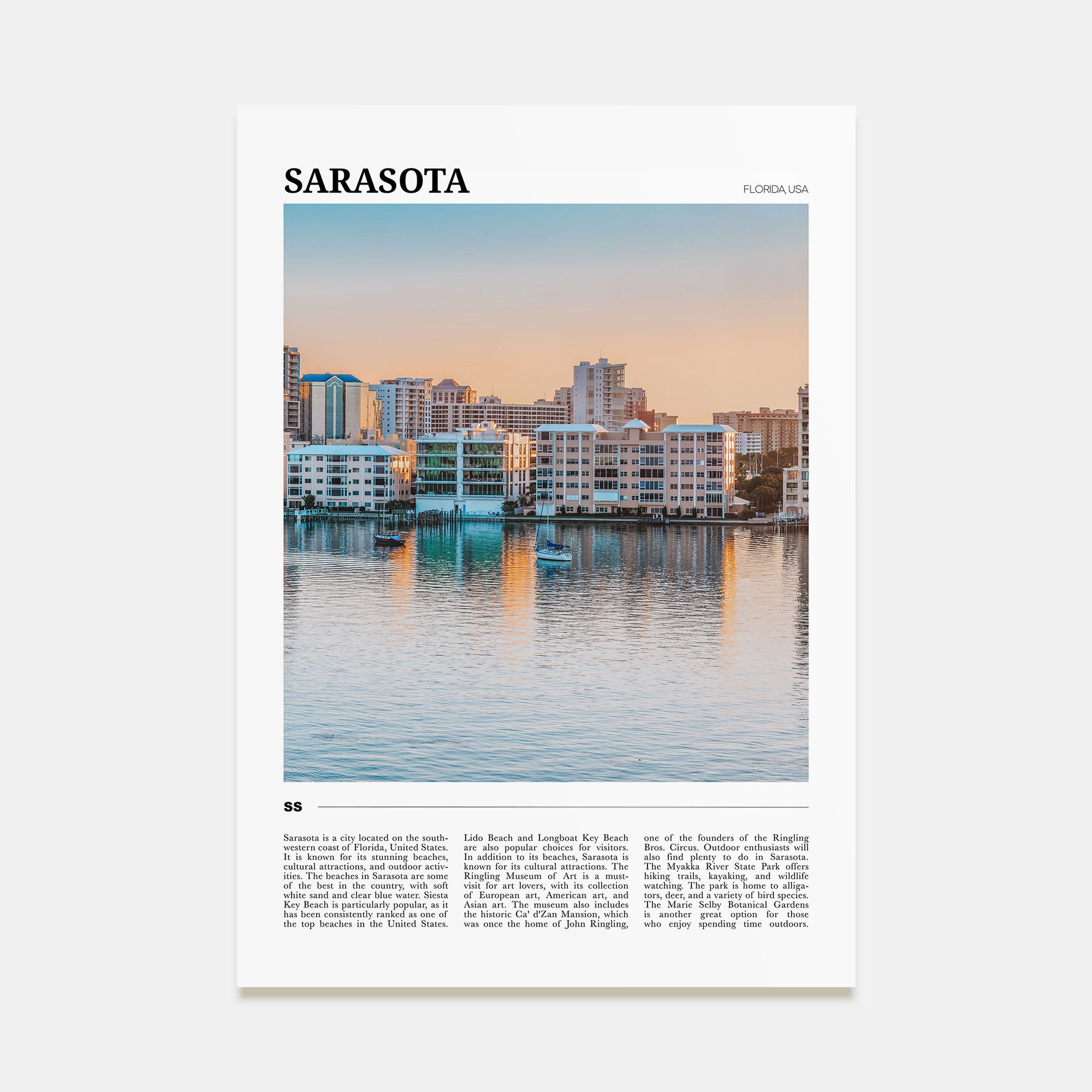 Sarasota Travel Color Poster