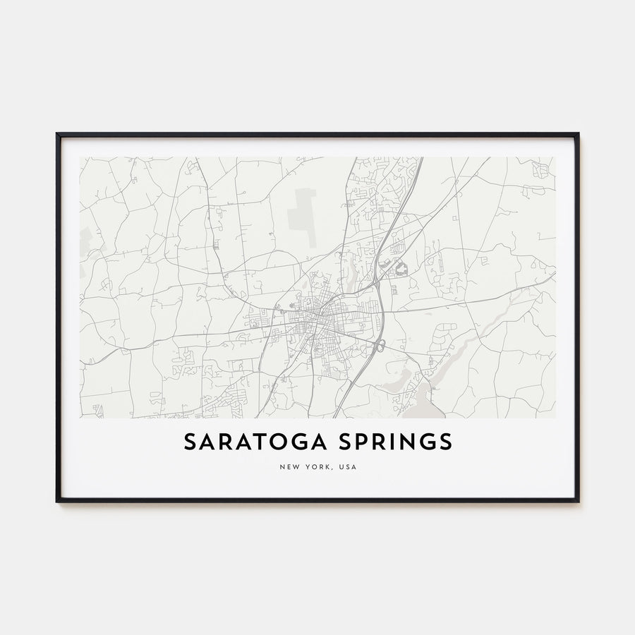 Saratoga Springs Map Landscape Poster