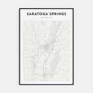 Saratoga Springs Map Portrait Poster