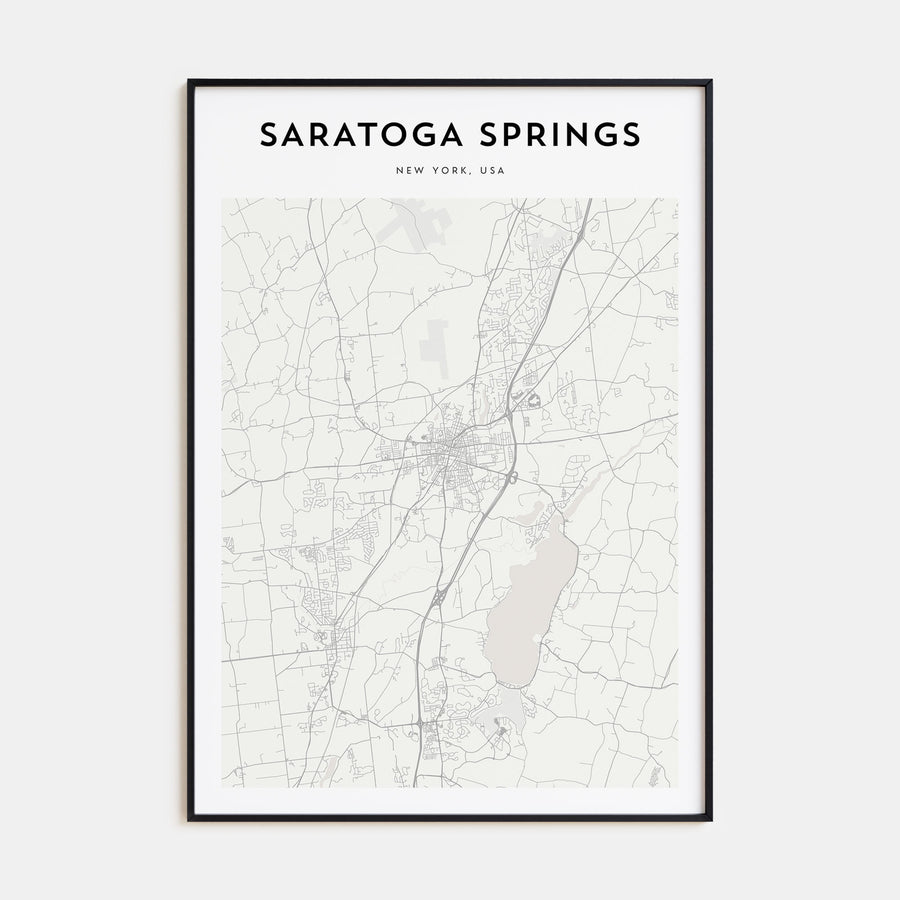 Saratoga Springs Map Portrait Poster