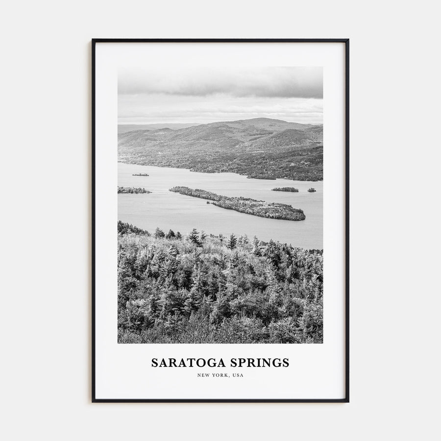 Saratoga Springs Portrait B&W Poster