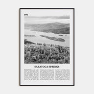 Saratoga Springs Travel B&W Poster