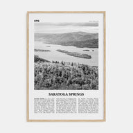 Saratoga Springs Travel B&W Poster