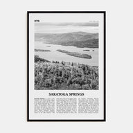 Saratoga Springs Travel B&W Poster