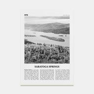Saratoga Springs Travel B&W Poster