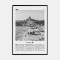 Sardegna Travel B&W Poster
